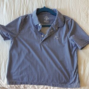 Kids Blue Patterned Polo Shirt